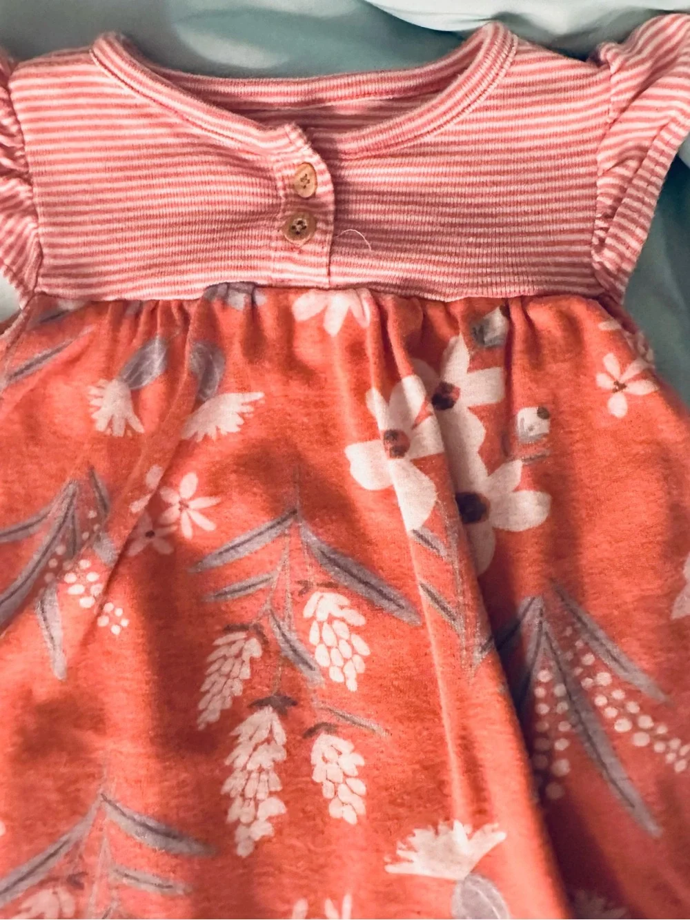 Carter's Pink and White Striped Baby Sweater